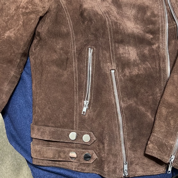 NWT Genuine Suede Moto Jacket - Picture 3 of 7